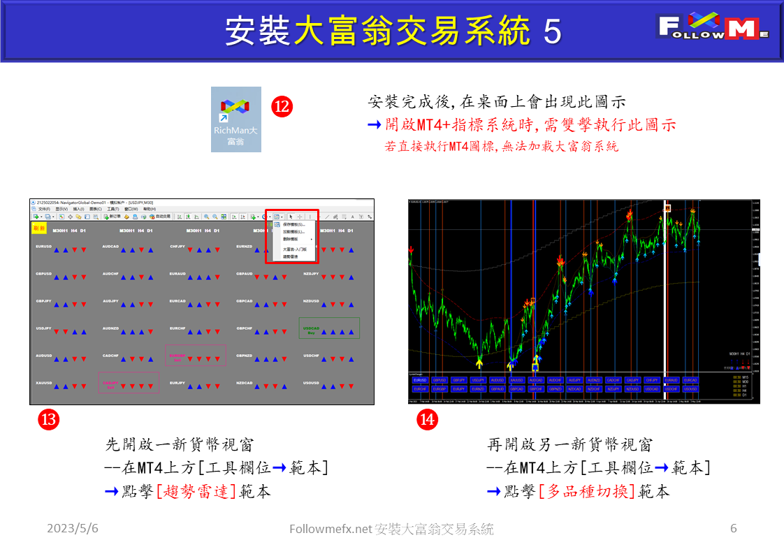安裝FollowMe大富翁交易系統