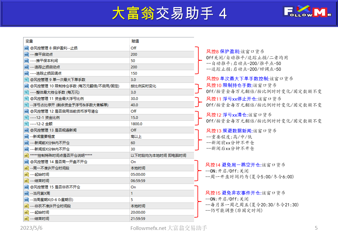 大富翁交易助手参数说明